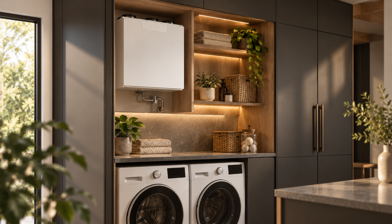 AIRFI Model 53 mini montavimas vonios techninėje zonoje