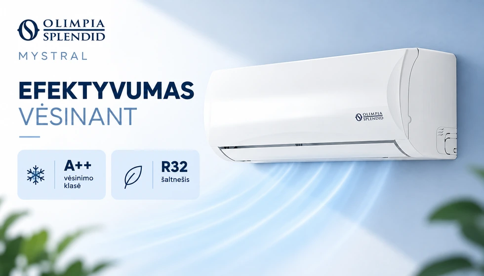 Mystral S1 E Inverter 18 WiFi – A++ vėsinimo klasė ir R32 šaltnešis