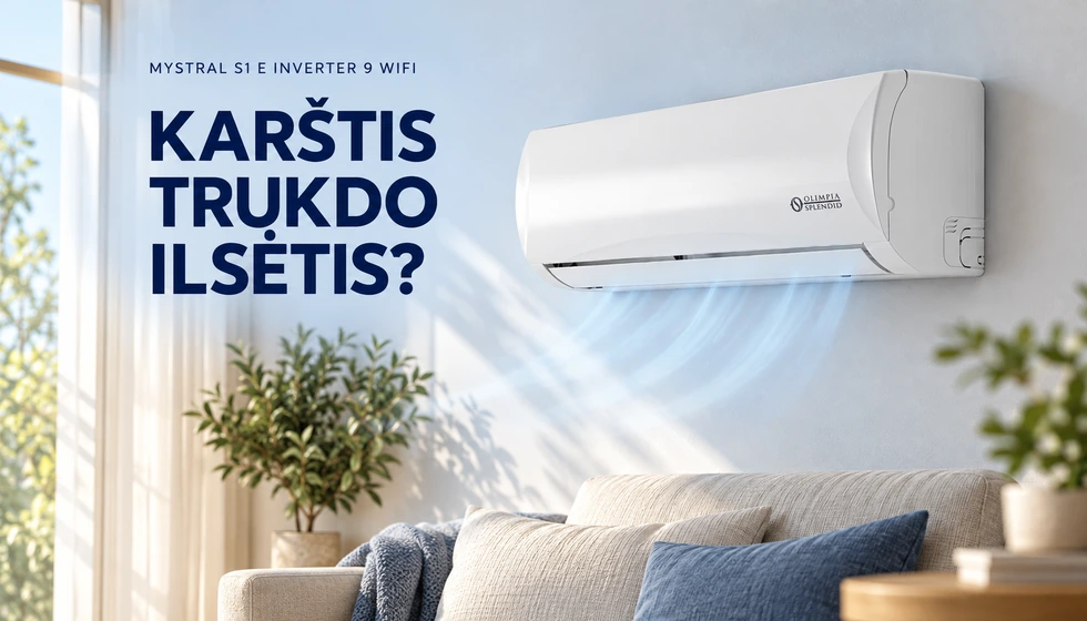Mystral S1 E Inverter 9 WiFi – Vėsinimas svetainėje