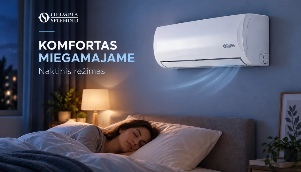 Mystral S1 E Inverter 18 WiFi – Naktinis režimas miegamajame