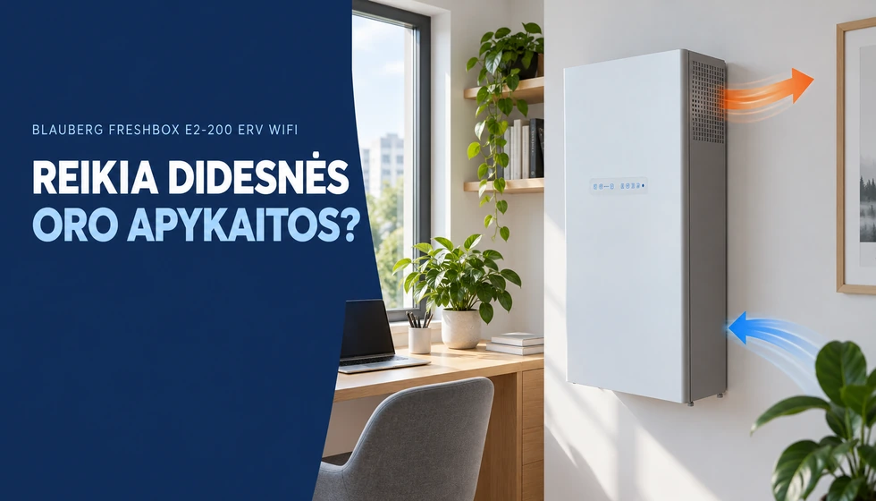 MINI REKUPERATORIUS BLAUBERG FRESHBOX E2-200 ERV WIFI