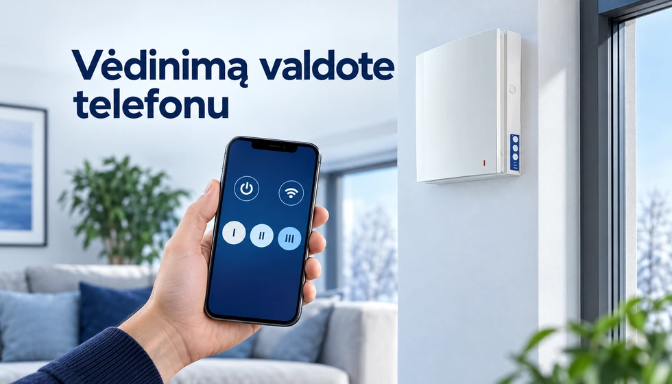 Vento Expert vėdinimo valdymas telefonu