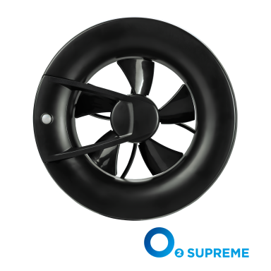 Blauberg O2 Supreme Wifi vonios ventiliatorius 100/125 5 jutikliai JUODAS
