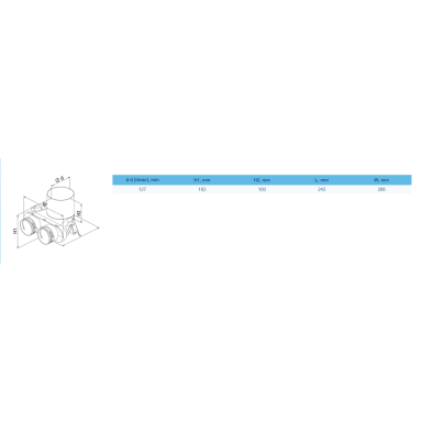 DIFUZORIAUS PAJUNGIMO DĖŽĖ BlauFast RPZ 125/75x2 DIFUZORIAUS PAJUNGIMO DĖŽĖ BlauFast RPZ 125/75x2